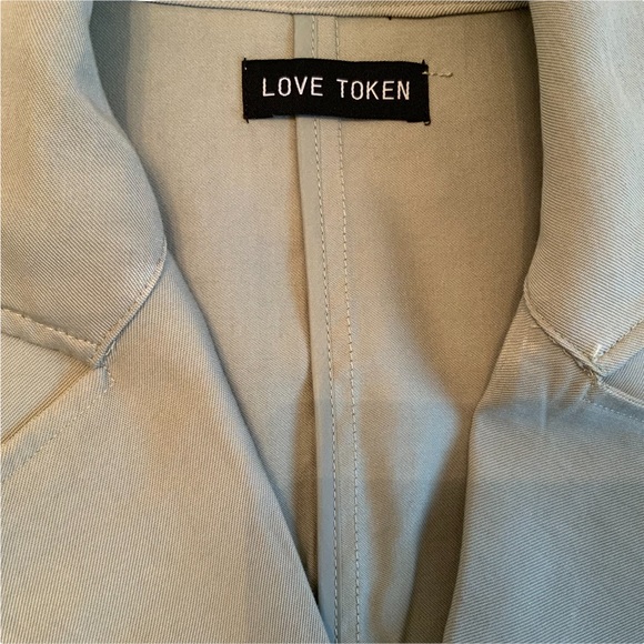 Love Token Nikko Trench Coat Spring Summer Transitional Jacket pistachio Green … - Picture 8 of 8